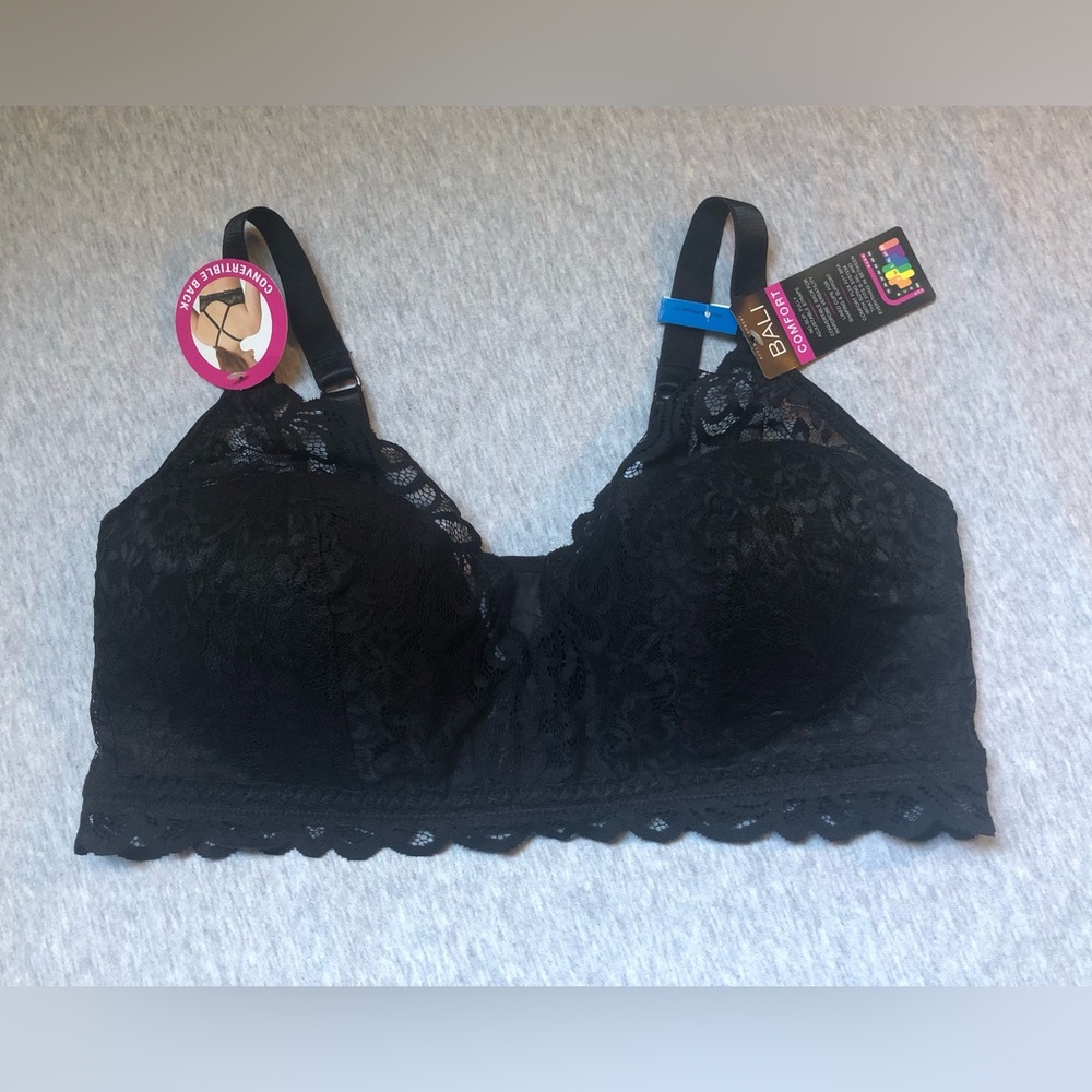 NWT! Bali Comfort Revolution Lace Desire Shaping Wireless Bra DF6591 Size: XL